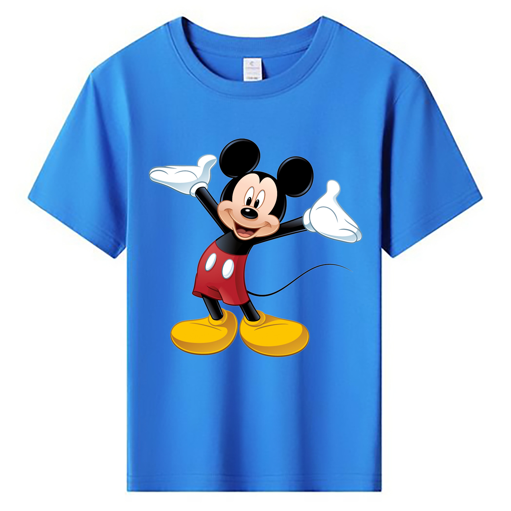 （画像用） ミッキーマウス Mickey Mouse 綿100％キッズTシャツ（フロントプリント）